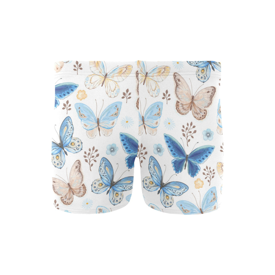 blue butterfly pattern Men's Swimming Trunks