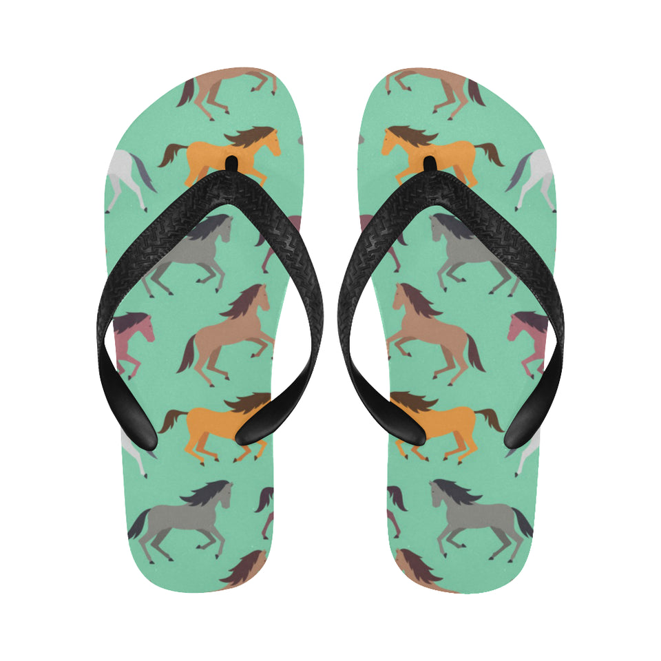 Colorful horses pattern Unisex Flip Flops