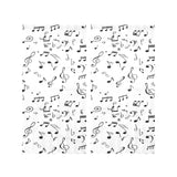 Music Notes Pattern Print Design 04 Gauze Curtain