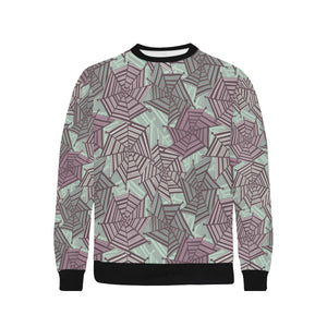 Spider web cobweb design color pattern Men's Crew Neck Sweatshirt