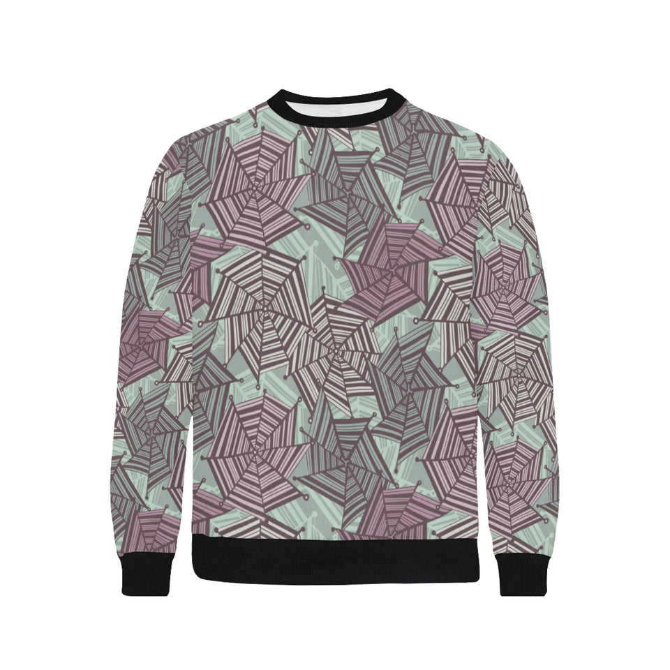 Spider web cobweb design color pattern Men's Crew Neck Sweatshirt