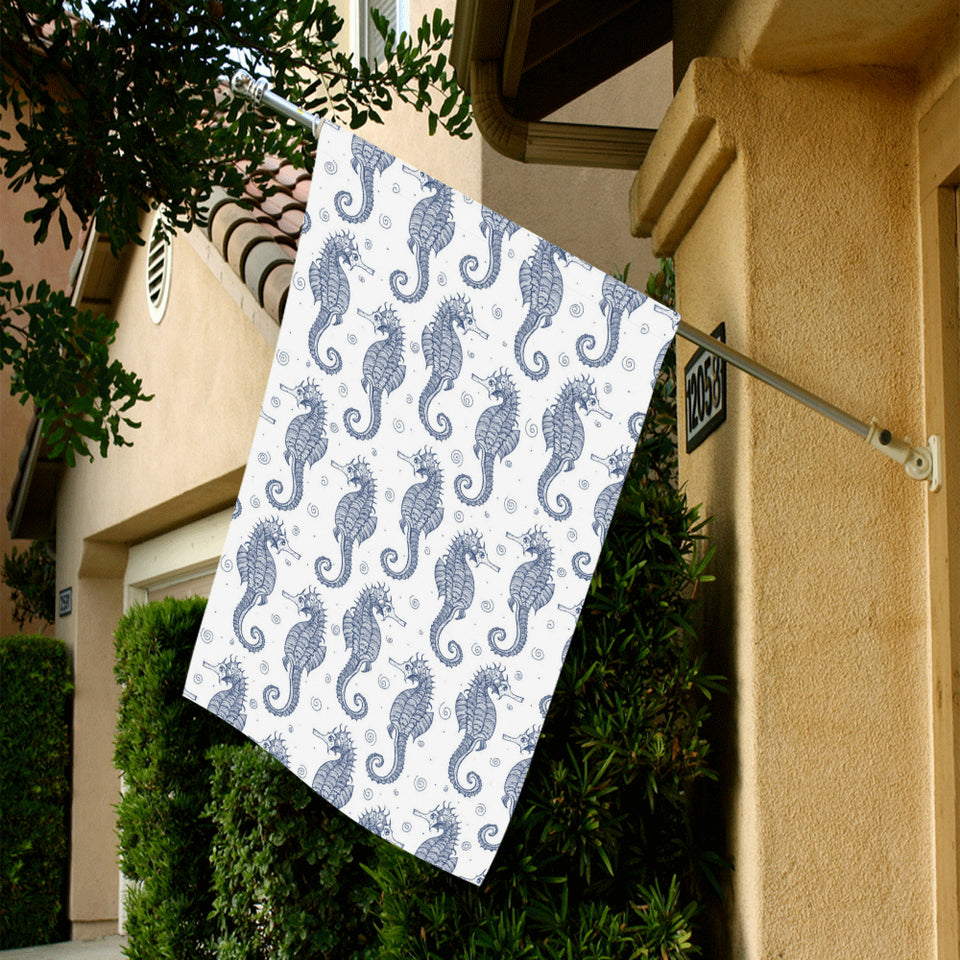 Seahorse pattern background House Flag Garden Flag