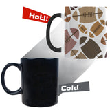 American football ball pattern Morphing Mug Heat Changing Mug