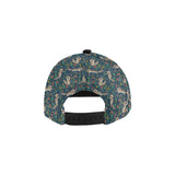 Raccoon tropical leaves pattern All Over Print Snapback Cap