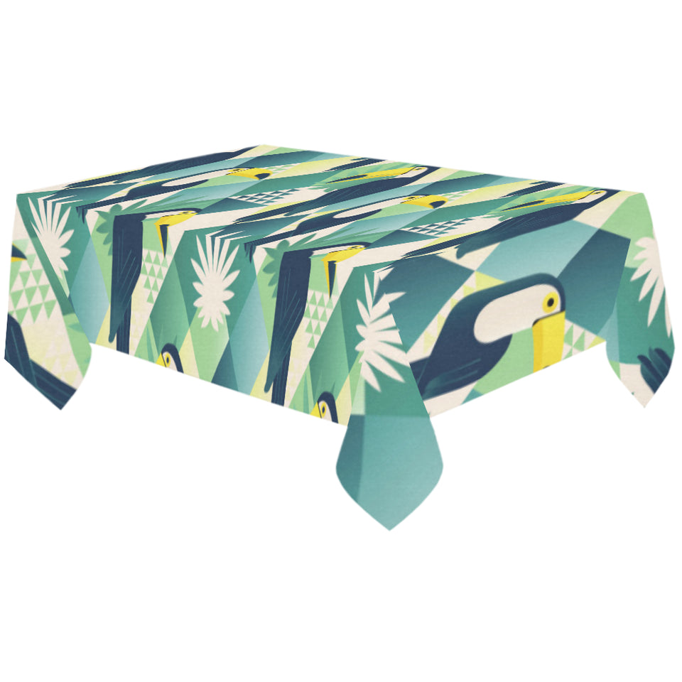 Toucan tropical leaves design pattern Tablecloth