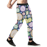 Colorful clock background Unisex Casual Sweatpants