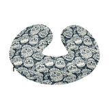 Sugar skull black white pattern U-Shaped Travel Neck Pillow