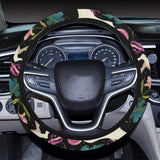 Unicorns forest background Car Steering Wheel Cover