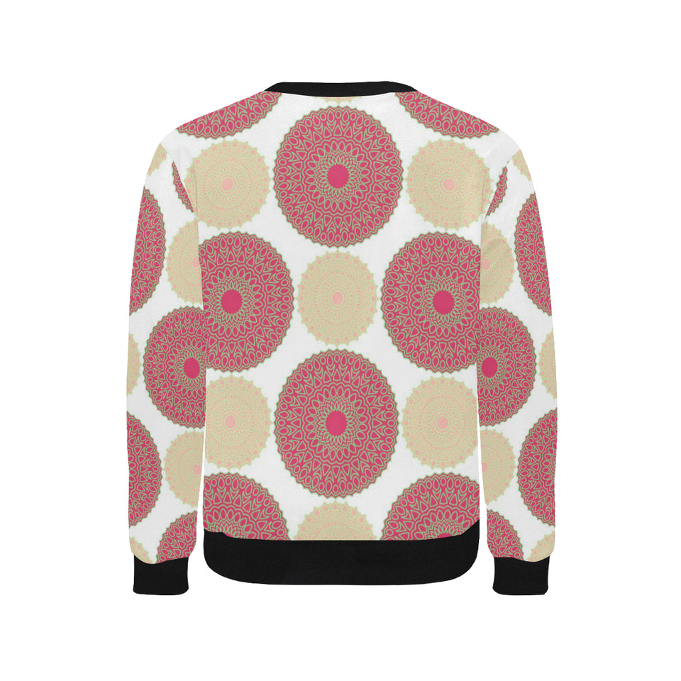 Circle indian pattern Men's Crew Neck Sweatshirt