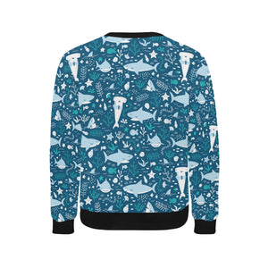 Cute shark pattern Men's Crew Neck Sweatshirt