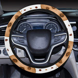 chocolate chip cookie pattern Car Steering Wheel Cover