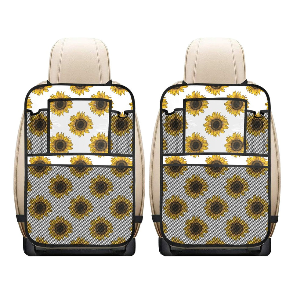 sunflowers design pattern Car Seat Back Organizer