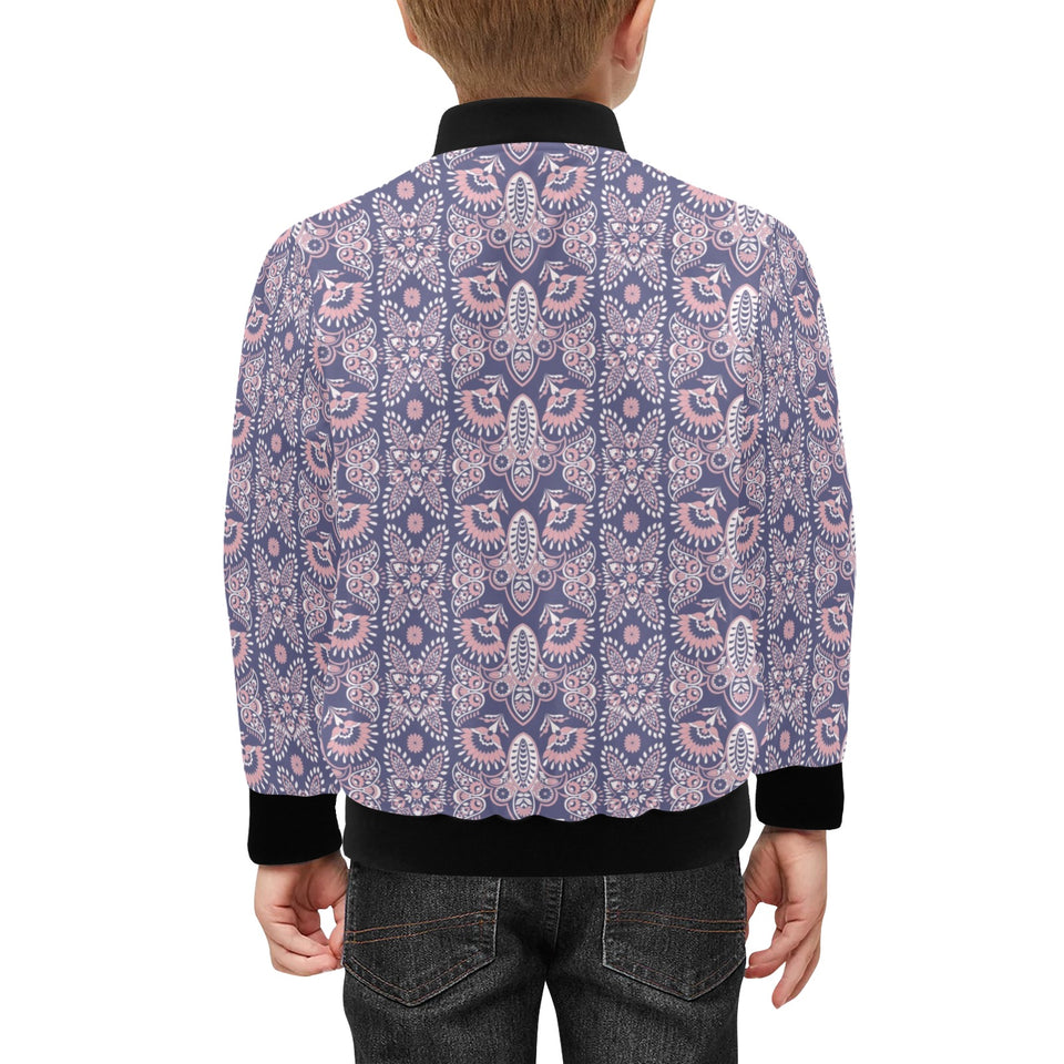 Indian Batik Style pattern Kids' Boys' Girls' Bomber Jacket
