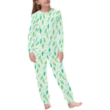 Green Peas Pattern Print Design 01 Kids' Boys' Girls' All Over Print Pajama Set