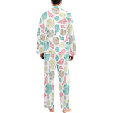 Colorful shell pattern Men's Long Pajama Set
