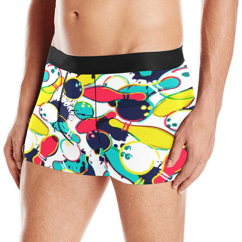 watercolor bowling ball pins Men's All Over Print Boxer Briefs Men's Underwear