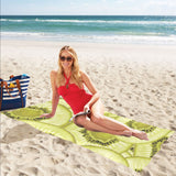 Sliced kiwi pattern Beach Towel