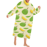 Durian pattern Blanket Robe with Sleeves