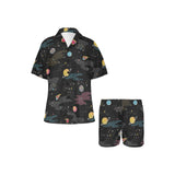 space pattern Women's V-Neck Short Pajama Set