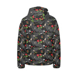 Eagle Pattern Print Design 04 Kids' Boys' Girls' Padded Hooded Jacket