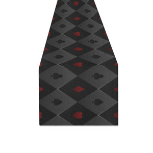 Casino Cards Suits Pattern Print Design 05 Table Runner