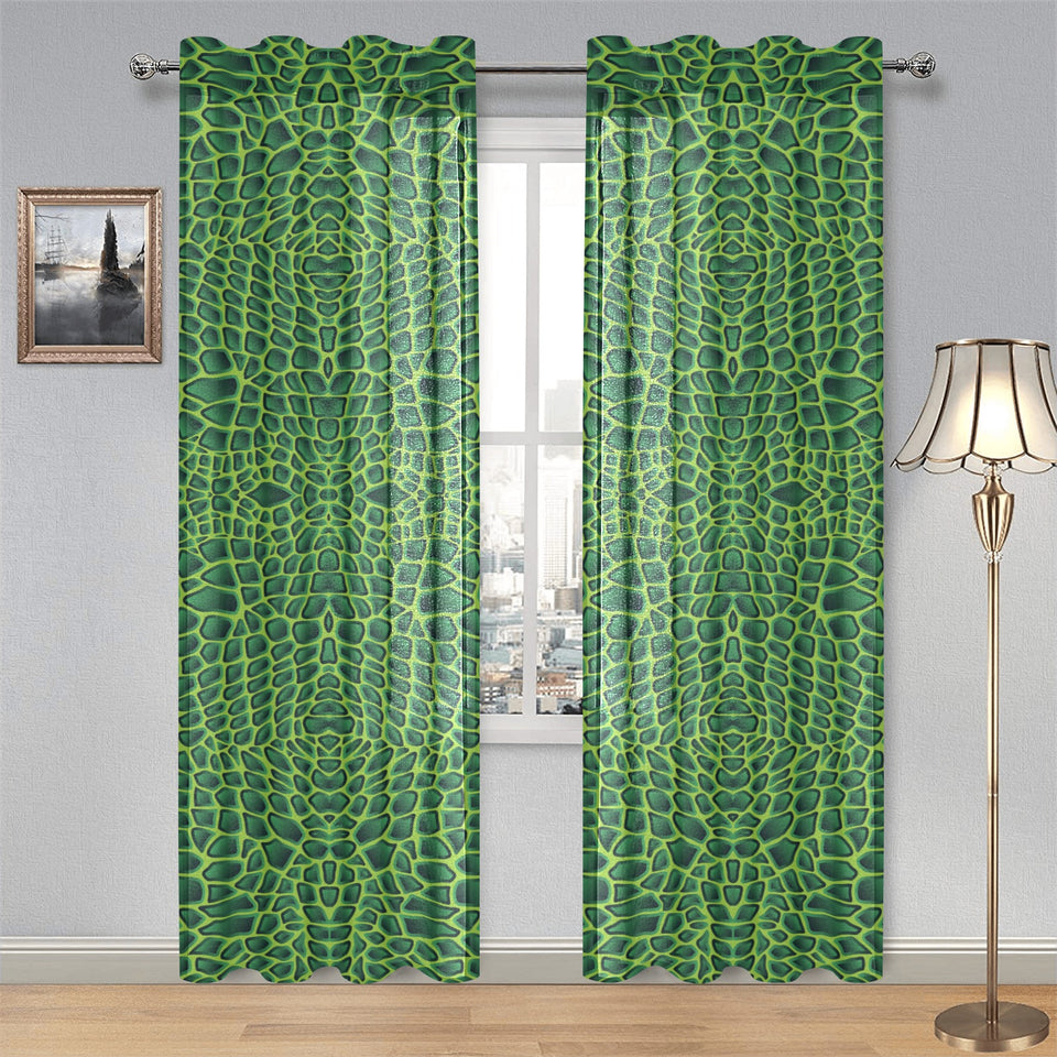 Crocodile Skin Printed Gauze Curtain