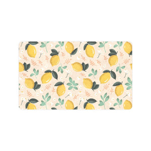 lemon flower leave pattern Doormat