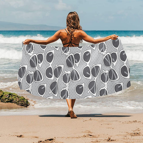 Sun Glasses Pattern Print Design 04 Beach Towel