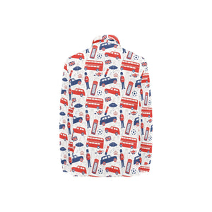 British Pattern Print Design 03 Women's Long Sleeve Polo Shirt
