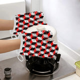 Dice Pattern Print Design 02 Heat Resistant Oven Mitts