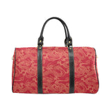 Gold dragons red background Travel Bag