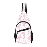 Hand drawn ice cream pattern All Over Print Chest Bag