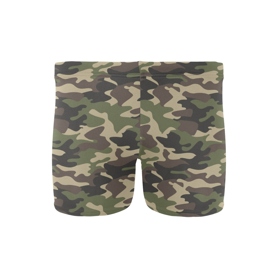 Dark Green camouflage pattern Men's Swimming Trunks