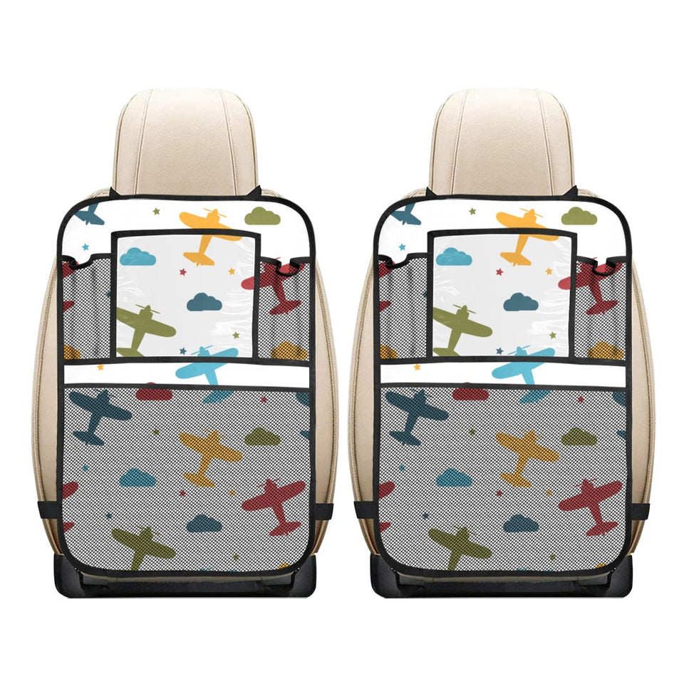 Airplane star cloud colorful Car Seat Back Organizer