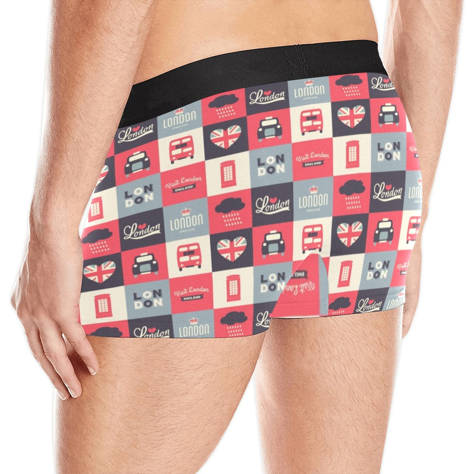 British Pattern Print Design 05 Men's All Over Print Boxer Briefs Men's Underwear
