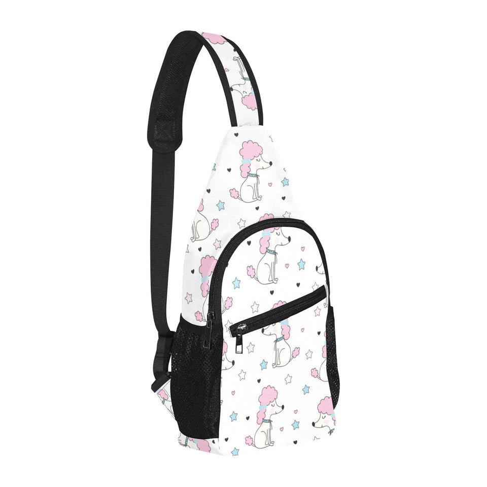 Cute poodle dog star pattern All Over Print Chest Bag