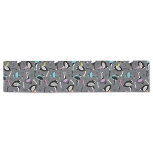 Ostrich Pattern Print Design 01 Table Runner