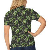 Green Peas Pattern Print Design 02 Women's All Over Print Polo Shirt