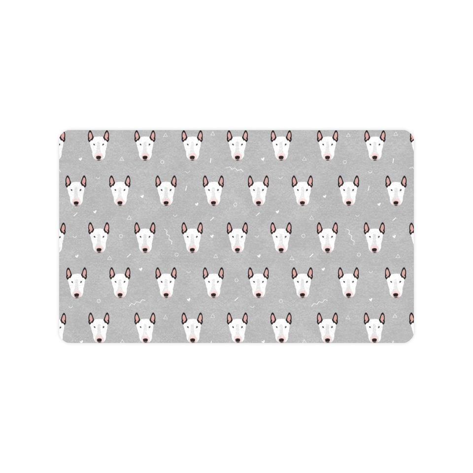 Bull Terrier Pattern Print Design 05 Doormat