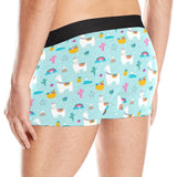 Llama alpaca cactus leaves pattern Men's All Over Print Boxer Briefs Men's Underwear