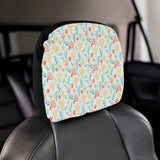 Coral Reef Pattern Print Design 02 Car Headrest Cover