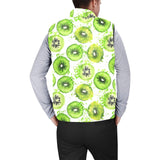 Watercolor kiwi pattern Men's Padded Vest