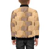 Bread Toast Pattern Print Design 04 Kids' Boys' Girls' Bomber Jacket
