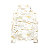 Beautiful gold japanese pattern Kids' Boys' Girls' Padded Hooded Jacket