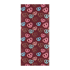 Pretzels Pattern Print Design 05 Beach Towel