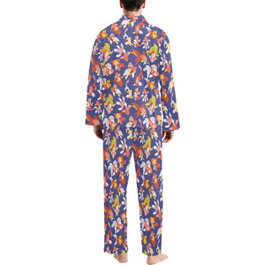 Goldfish Pattern Print Design 04 Men's Long Pajama Set