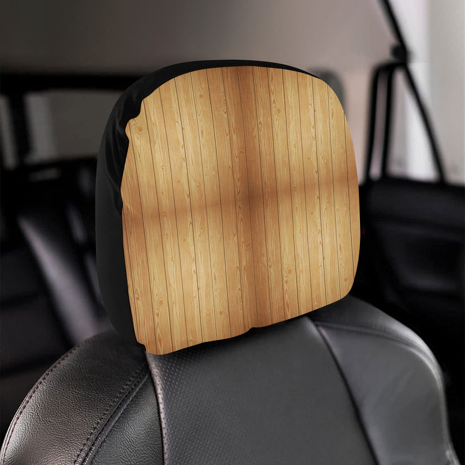 Wood Printed Pattern Print Design 05 Car Headrest Cover