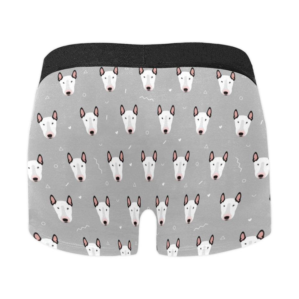 Bull Terrier Pattern Print Design 05 Men's All Over Print Boxer Briefs Men's Underwear