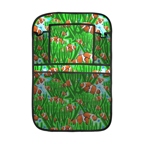Clown Fish Pattern Print Design 01 Car Seat Back Organizer