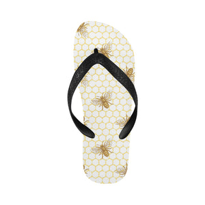 Bee honeycomb seamless design pattern Unisex Flip Flops